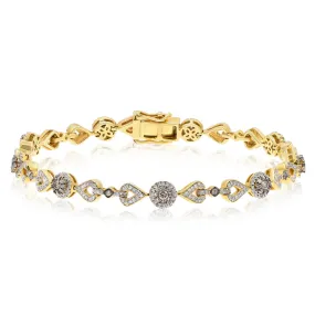 0.91 ct Brown & White Diamond Bracelet