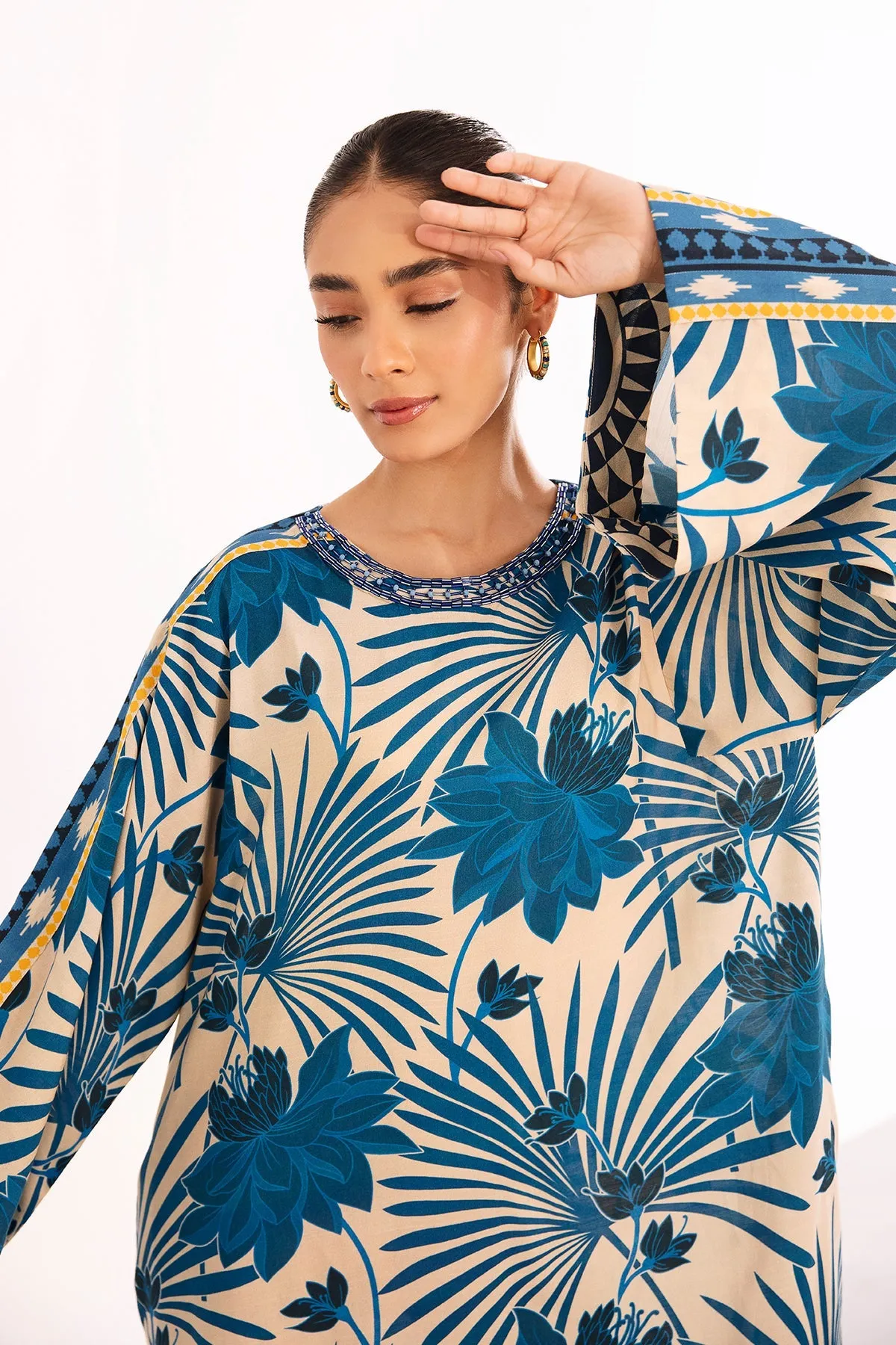 1-PC Raw-Silk Printed Shirt CPM-3-238