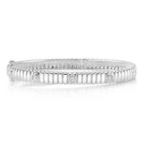 14K Gold 0.33 Carat Diamond Bezel Bangle