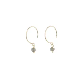 14k Gold and Diamond Nugget Earrings