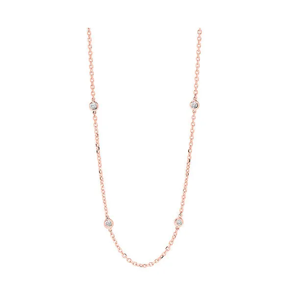 14Kt Rose Gold Diamond (1 1/2Ctw) Necklace