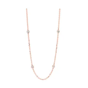 14Kt Rose Gold Diamond (1 1/2Ctw) Necklace