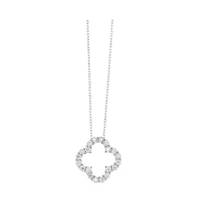 14KT WHITE GOLD DIAMOND (1/6CTW) NECKLACE