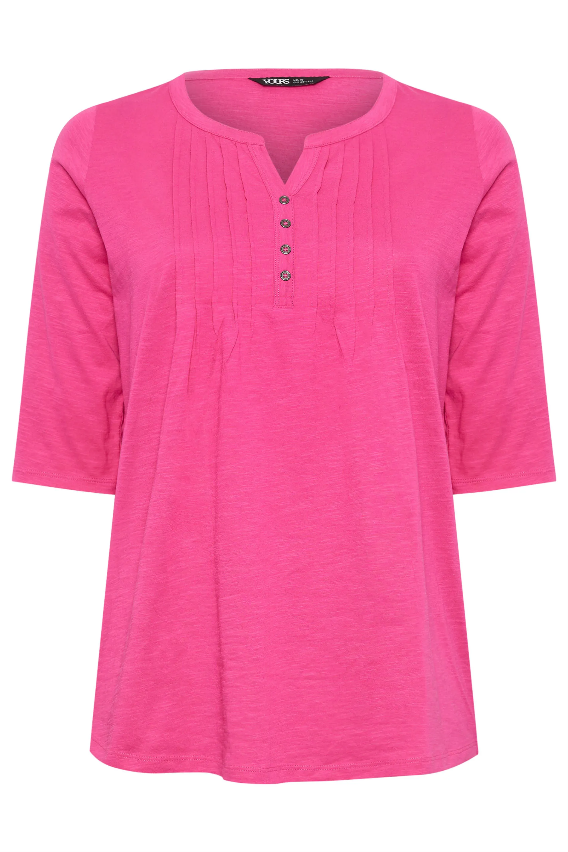 2 PACK Blue & Pink Pintuck Henley Tops