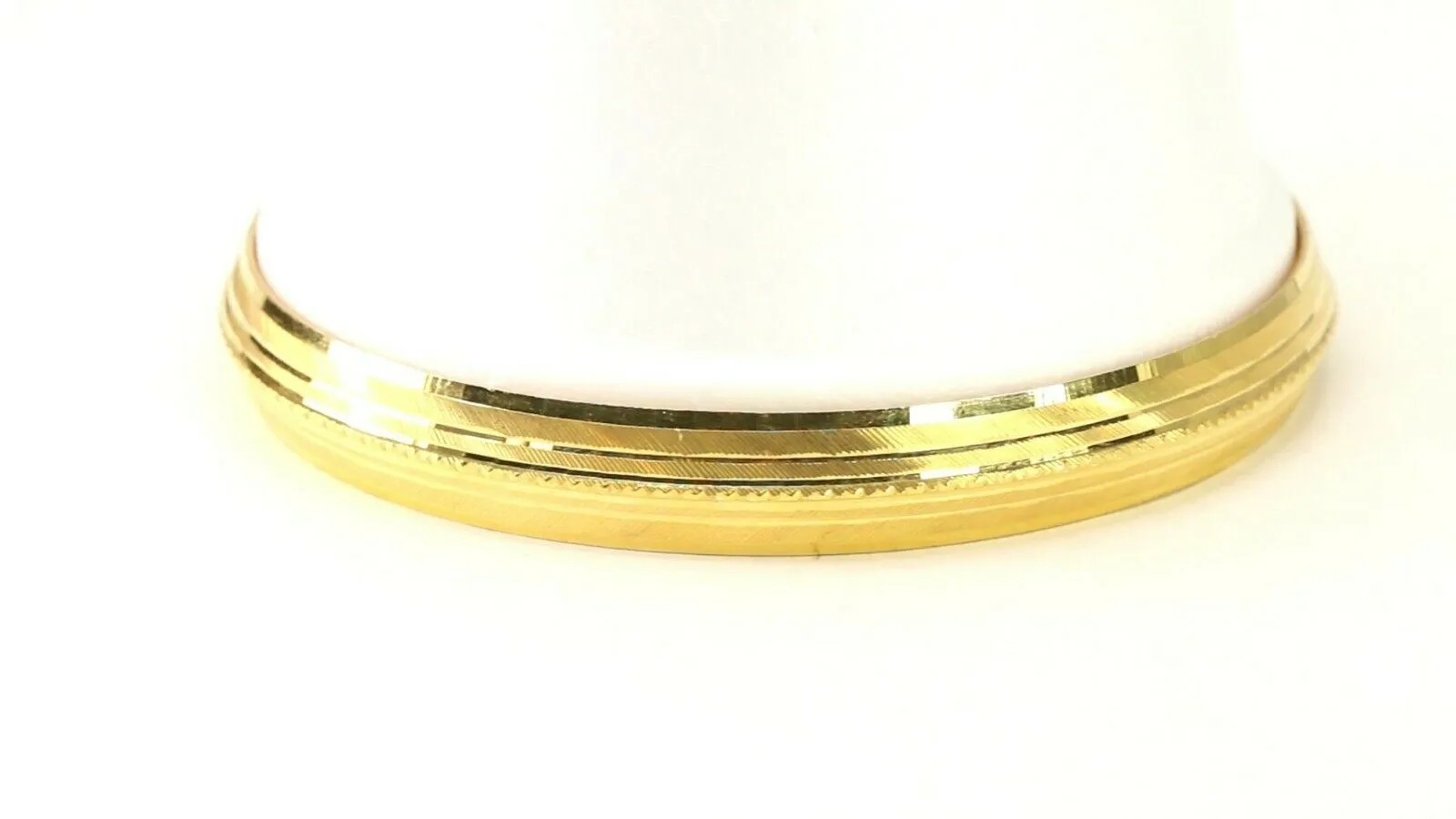 22k Bracelet Solid Gold Simple Charm Diamond Cut Men Design Size 2.75 inch B4221