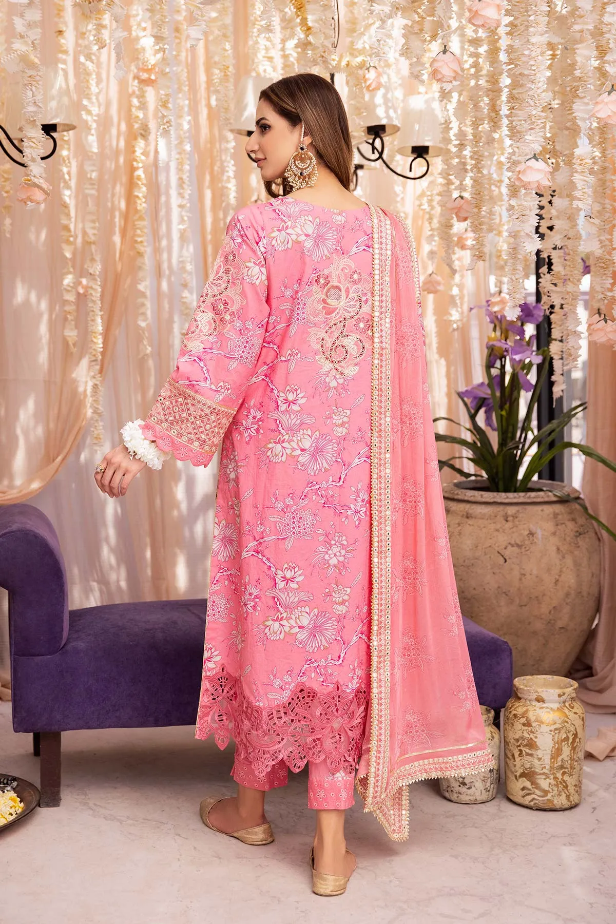 3 Pc Charizma Unstitched Luxury Embroidered Eid Collection ED23-01