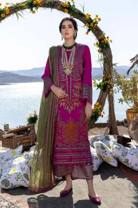 3 Pc Unstitched Embroidered Lawn With Embellished Dupatta CFL22-01