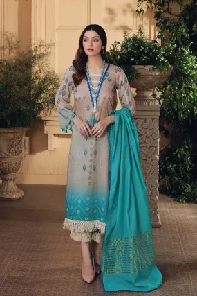 3-pc Unstitched Lawn with Chiffon Dupatta CP-40