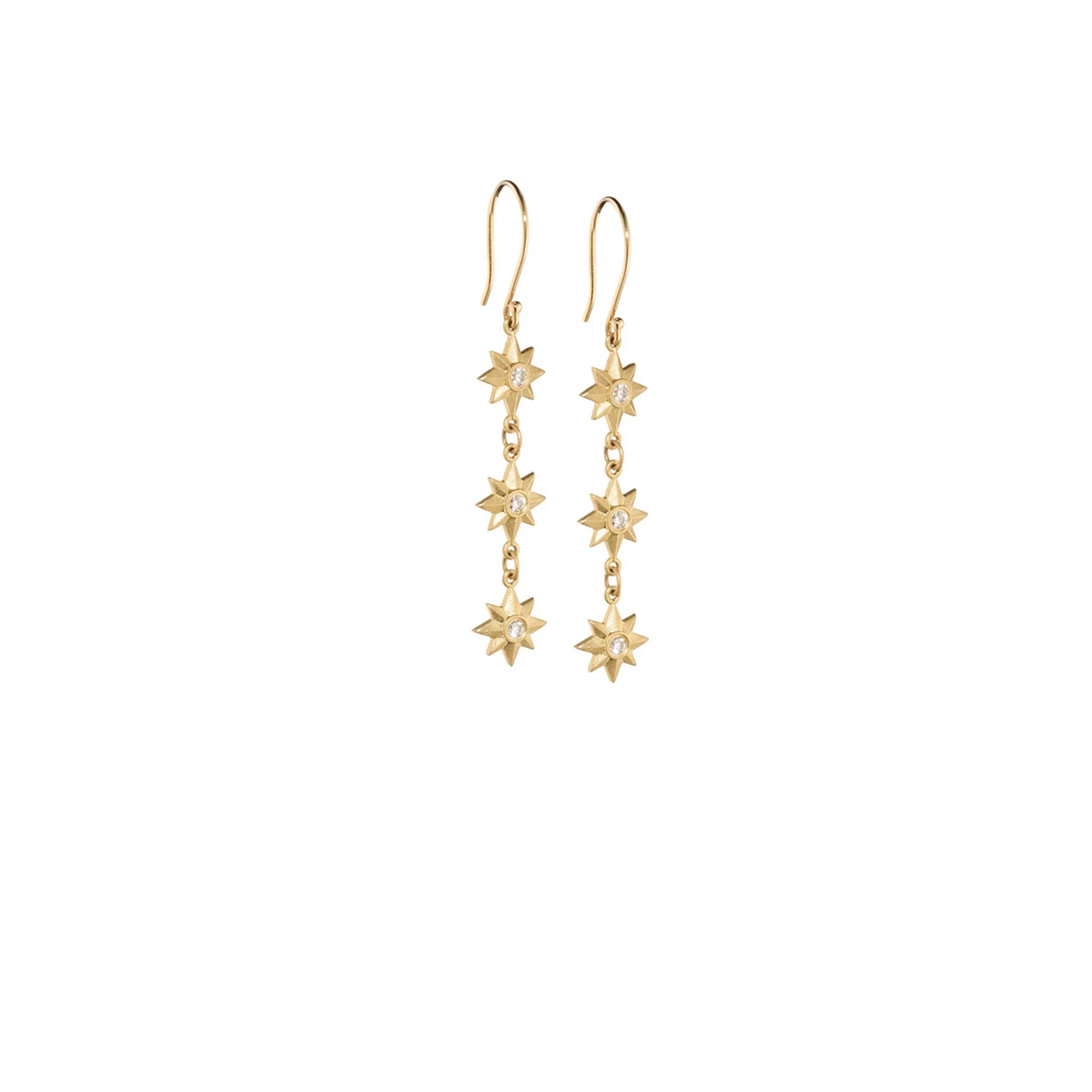 3 Star Diamond Earrings