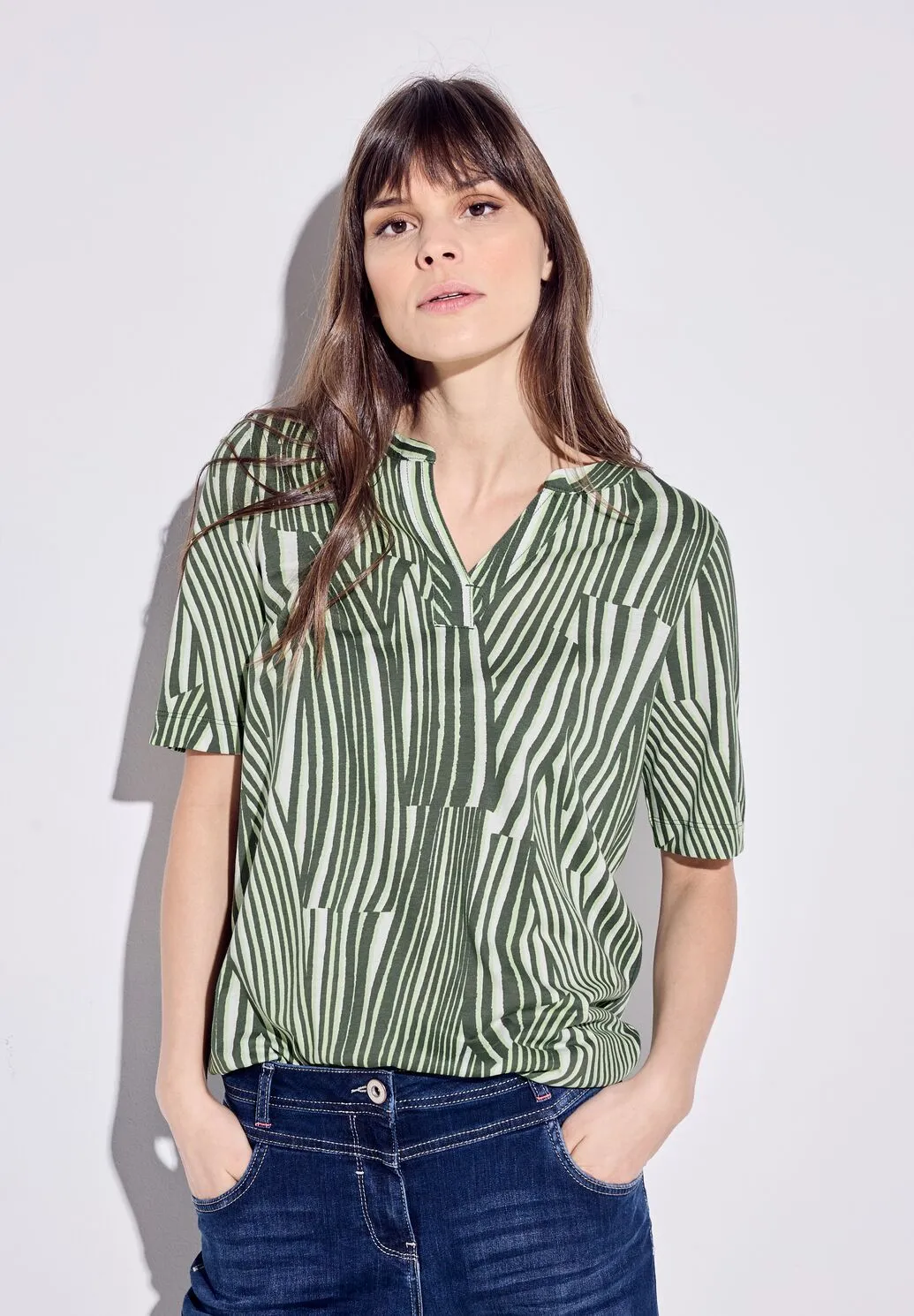 321319- Green Print Tshirt- Cecil