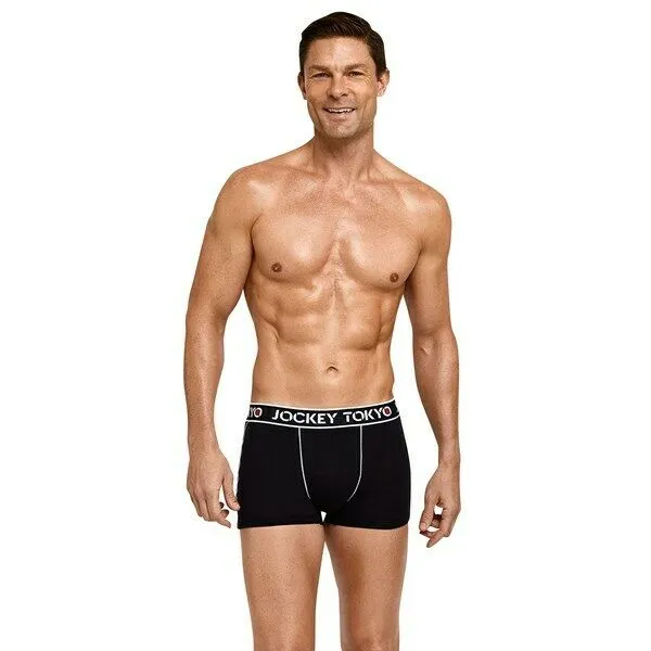 5 x Jockey Tokyo Cotton Trunk - Trunks Black Comfort Mens Underwear Jocks