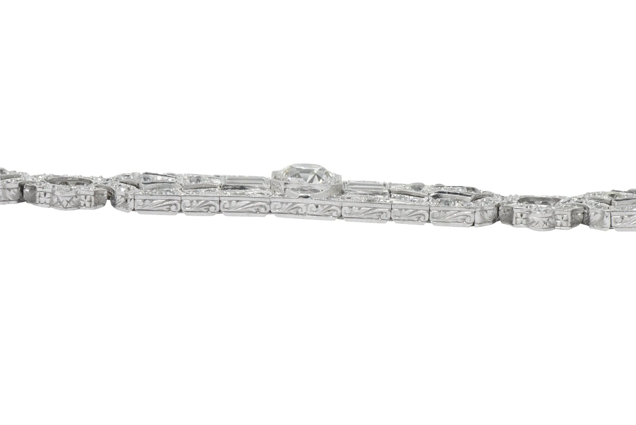 Amazing Art Deco 11.50 CTW Diamond Sapphire Platinum Bracelet