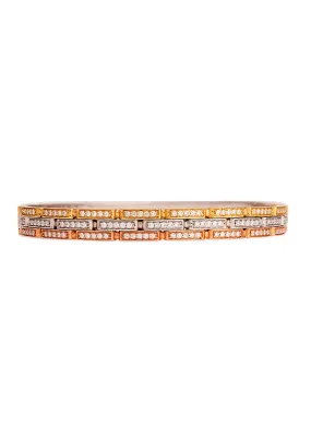 Art Deco Style Tricolor Bangle