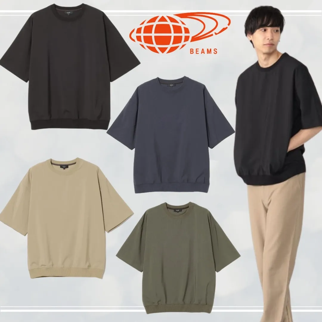 BEAMS  |Plain Cotton Short Sleeves T-Shirts