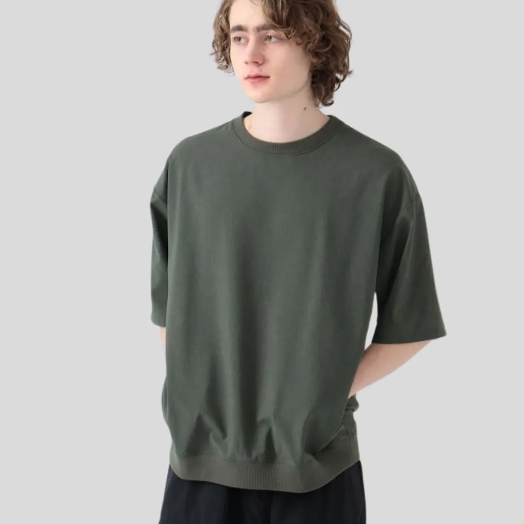 BEAMS  |Plain Cotton Short Sleeves T-Shirts