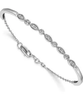 Belk & Co 1/2 ct. t.w. Diamond Bangle Bracelet in 14K White Gold