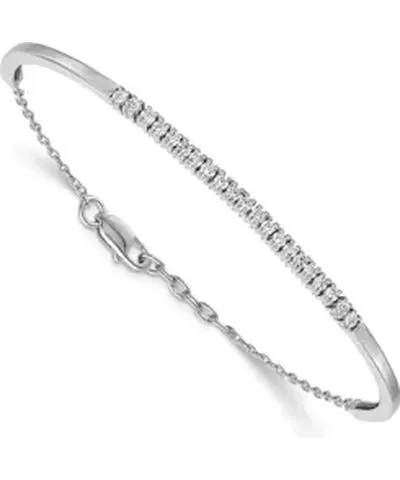 Belk & Co 3/4 ct. t.w. Diamond Bangle Bracelet in 14K White Gold