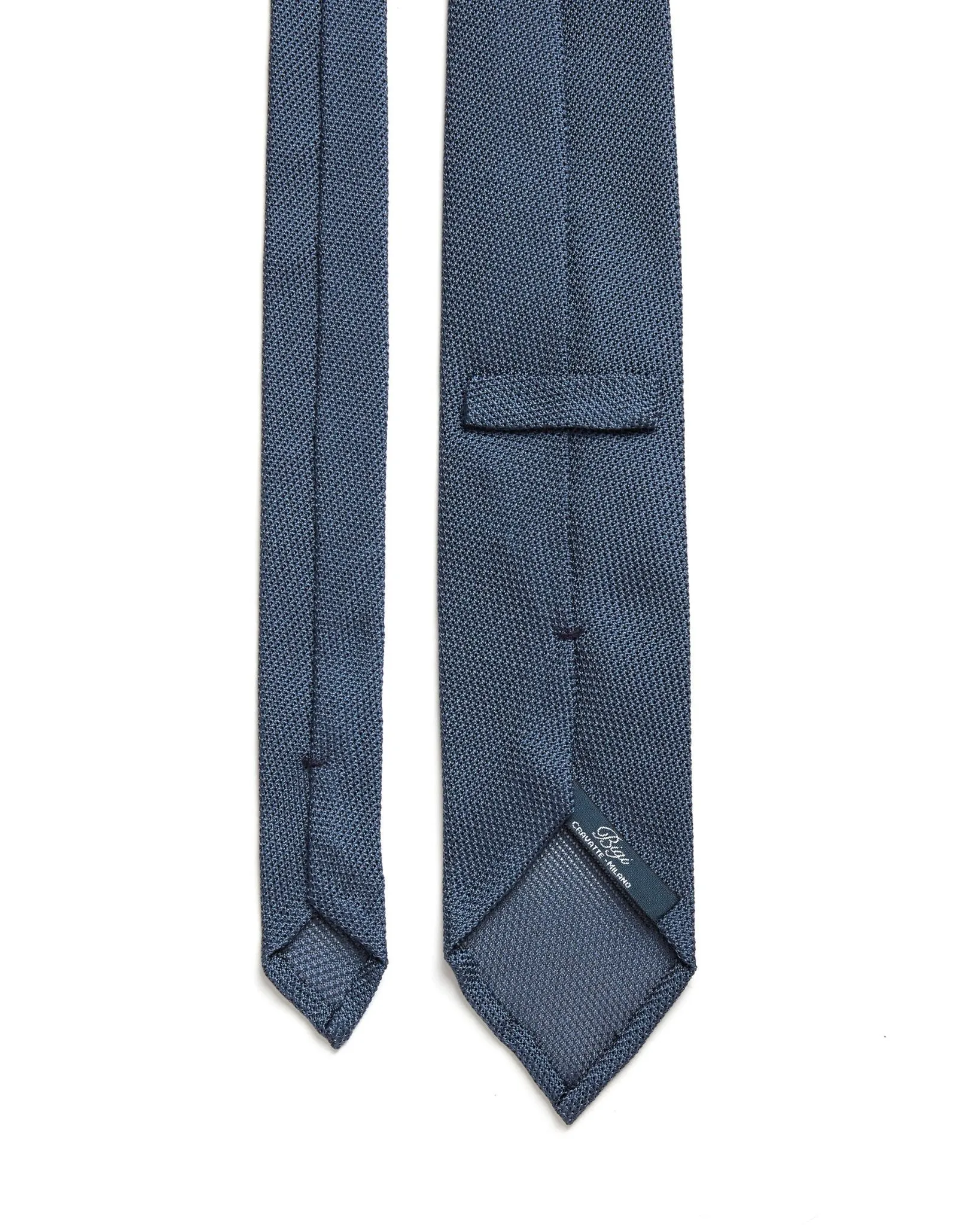 Bigi Fine Silk Grenadine Tie: Air Force Blue