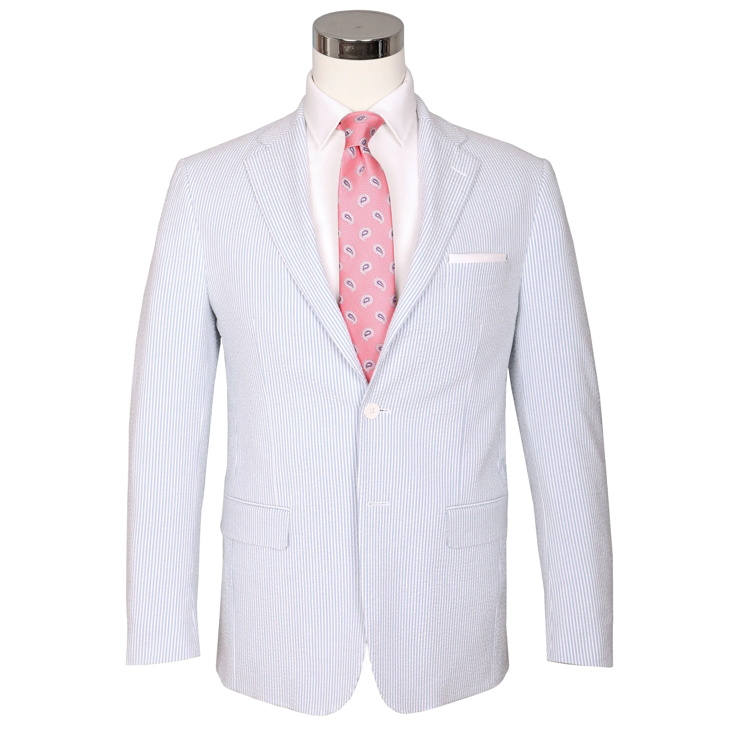 Blue Ice Seersucker Stretch Sport Coat | Seersucker Suit Separates