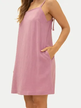 Camila Dress with Ties in Vintage Rose