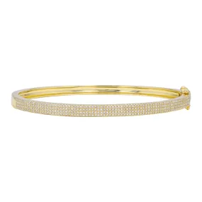 CARL 4 ROW PAVE DIAMOND BANGLE BRACELET