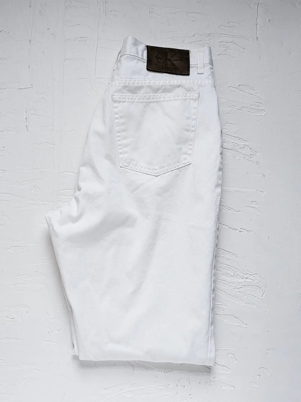 CK White High Rise Jeans