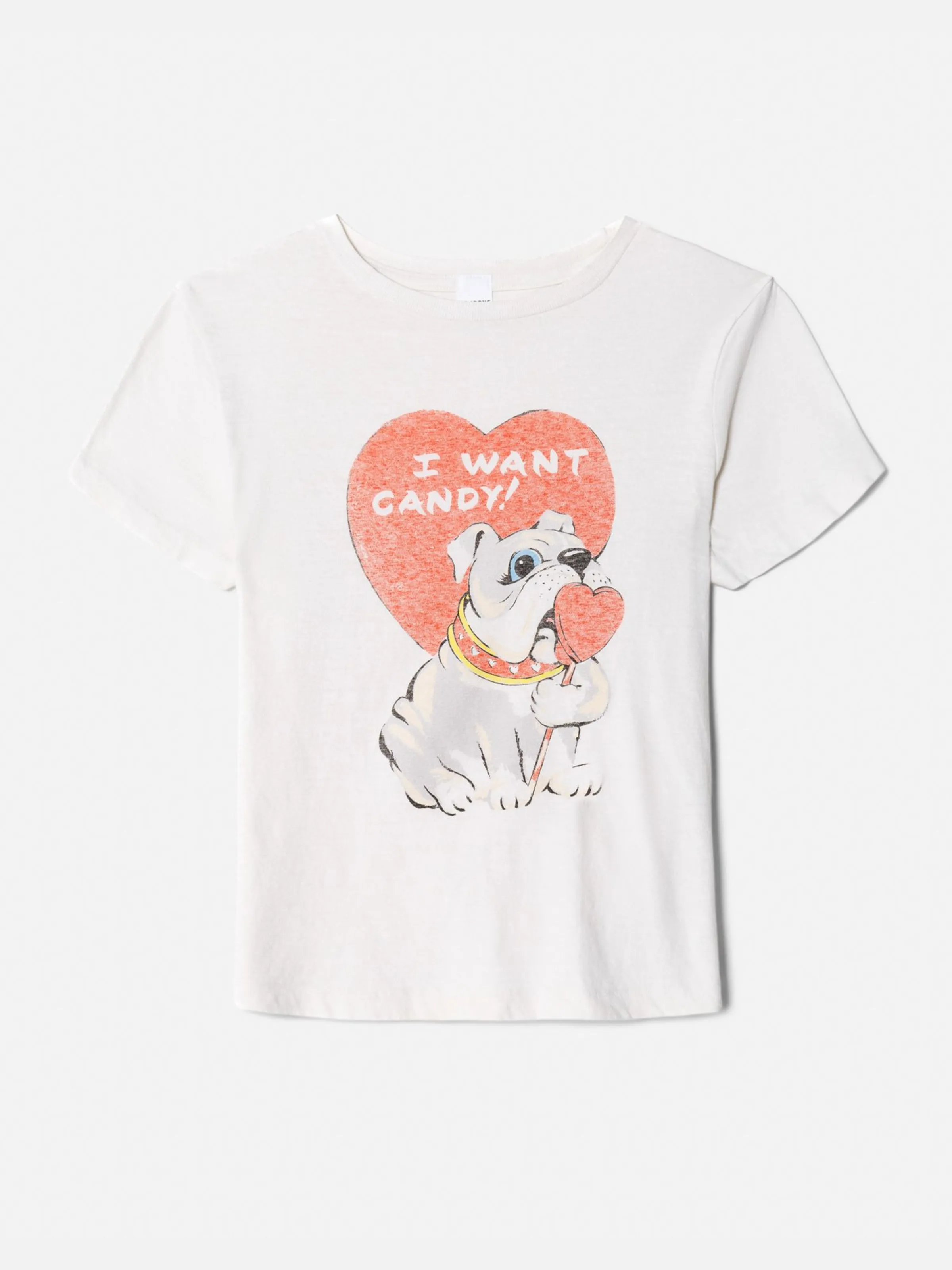 Classic I Want Candy Tee - Vintage White