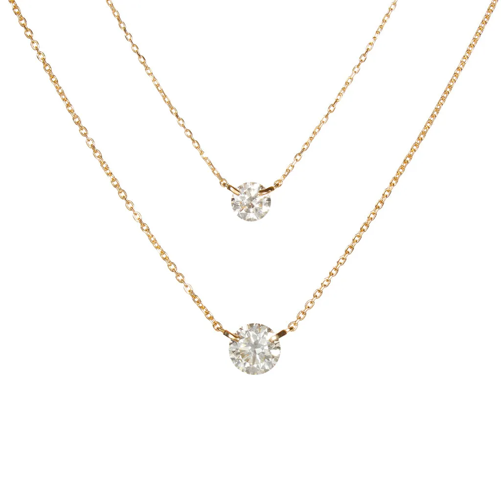 Collette Diamond Solitair Necklace