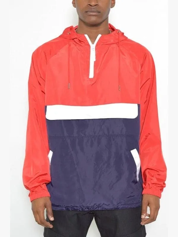 Color Block Anorak Jacket Windbreaker