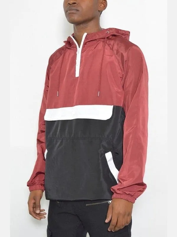 Color Block Anorak Jacket Windbreaker