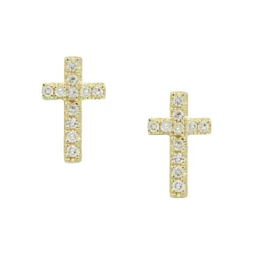 Cross Diamond Studs