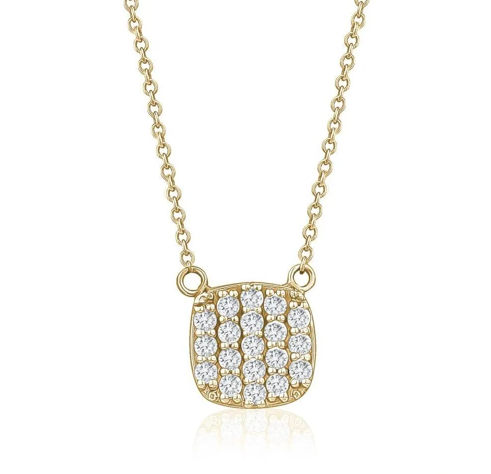 Cushion Pave Necklace (0.30Ctw)