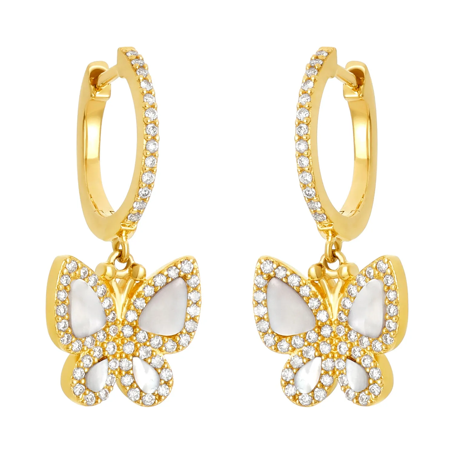 Diamond Butterfly Earrings