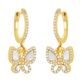 Diamond Butterfly Earrings