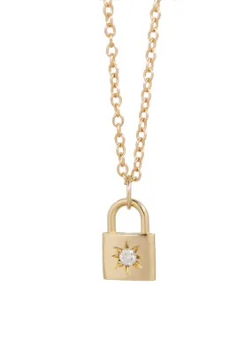 Diamond Padlock Necklace