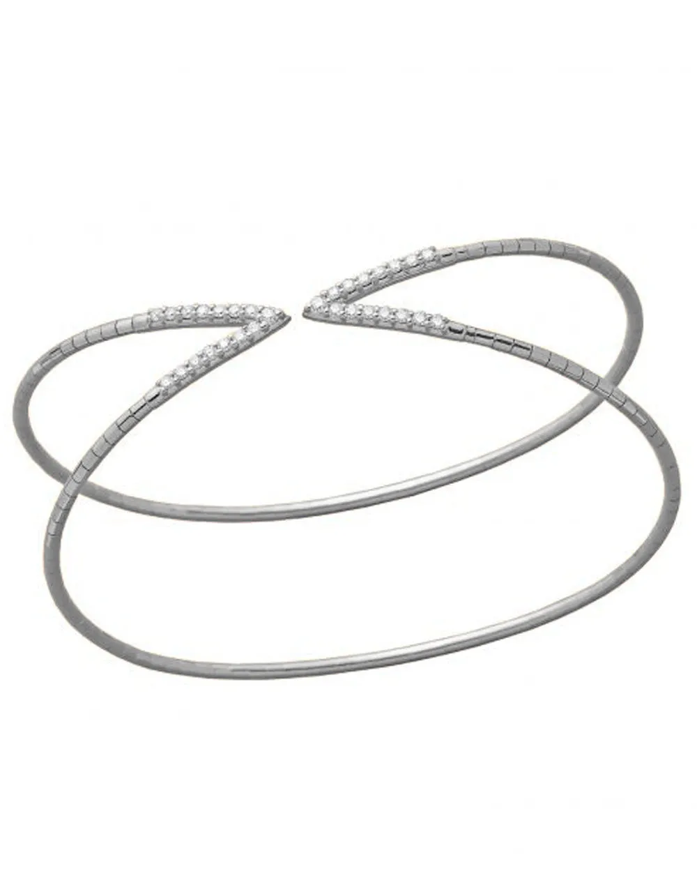 Diamond Split Flex Coil Bangle