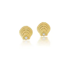 Diamond Sunrise Shell Studs