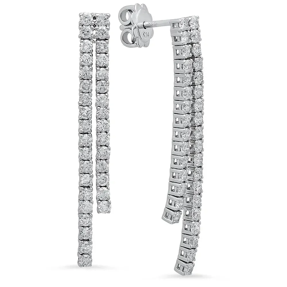 Double-Bar Diamond Earrings