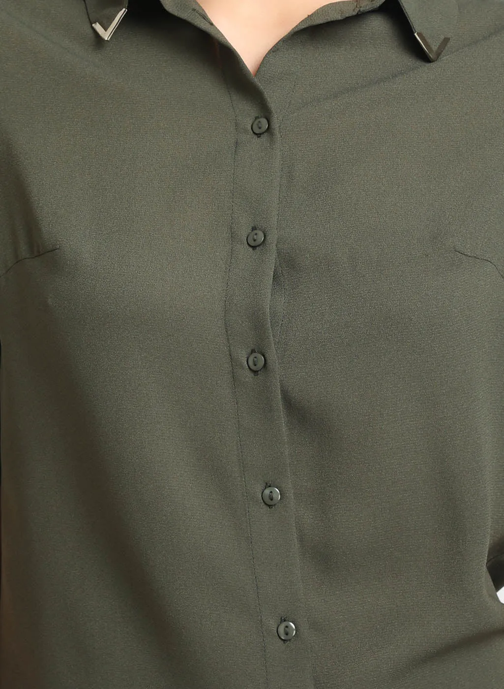 Drawstring Sleeve Detail Shirt