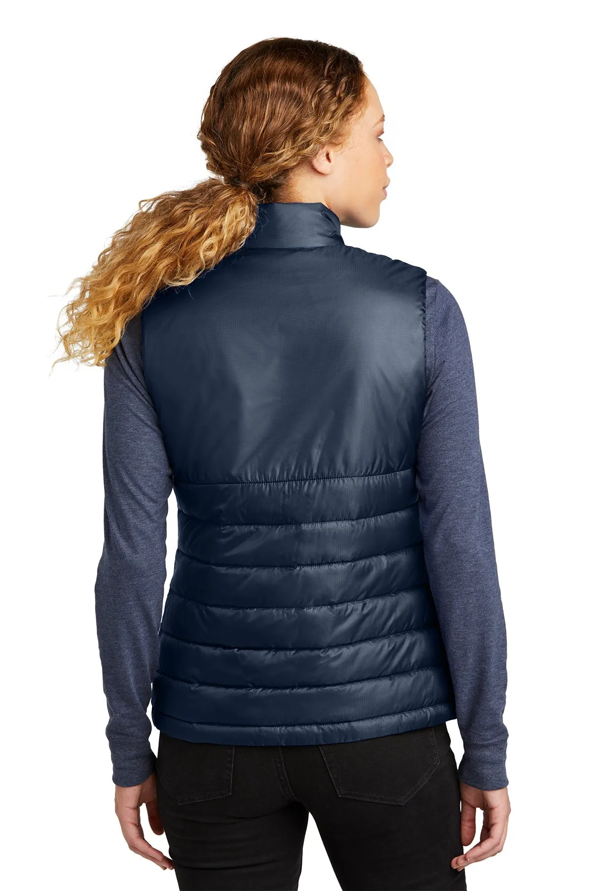 Eddie Bauer Ladies Customized Quilted Vests, River Blue Navy