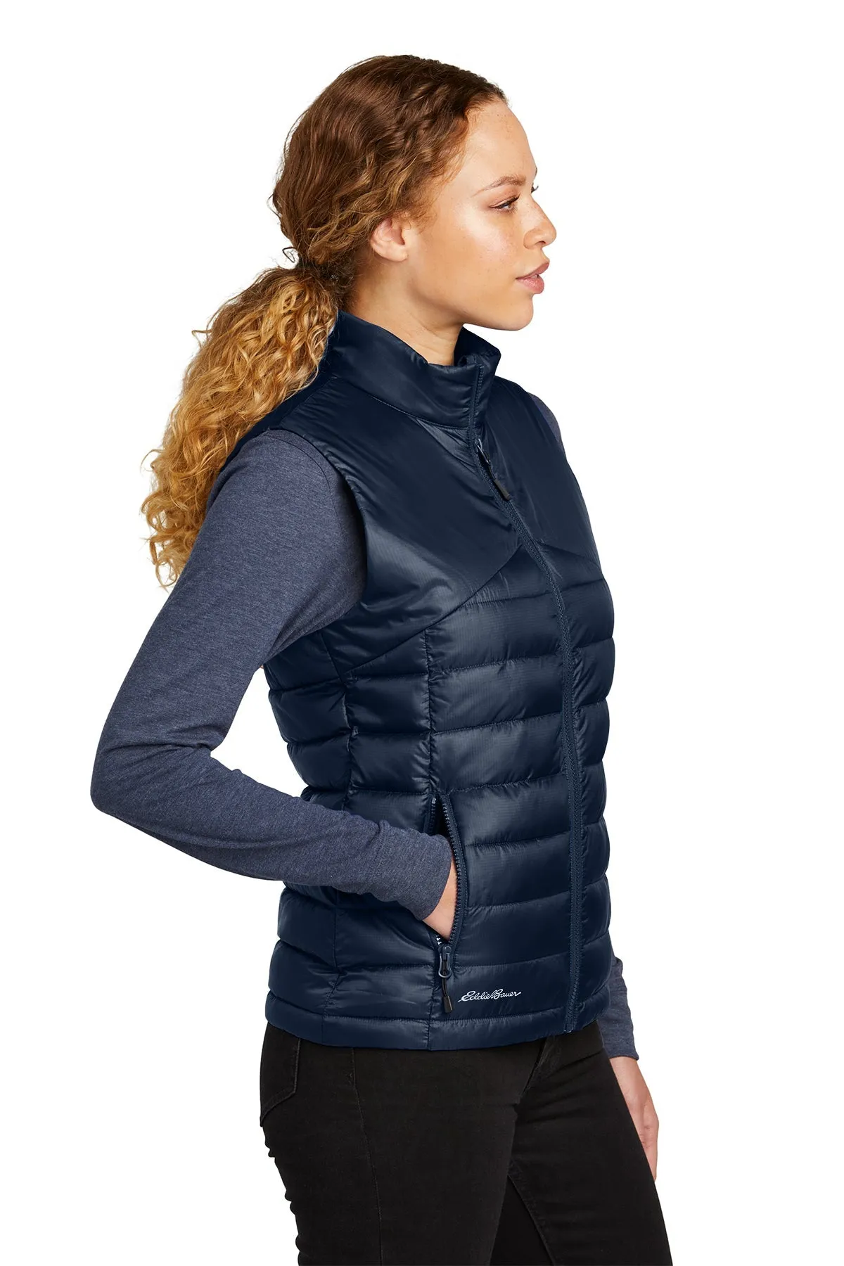 Eddie Bauer Ladies Customized Quilted Vests, River Blue Navy