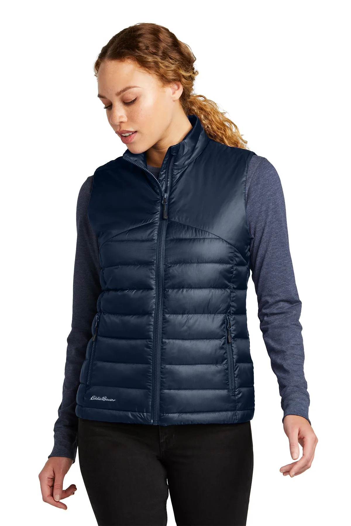 Eddie Bauer Ladies Customized Quilted Vests, River Blue Navy