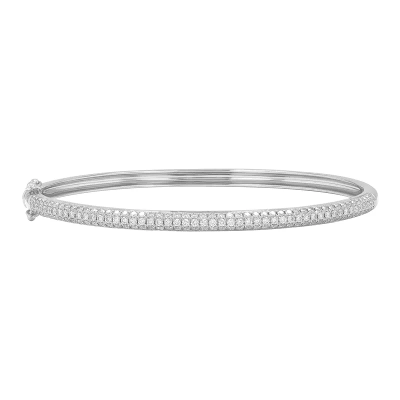 ENRICA PAVE  DOMED DIAMOND BANGLE