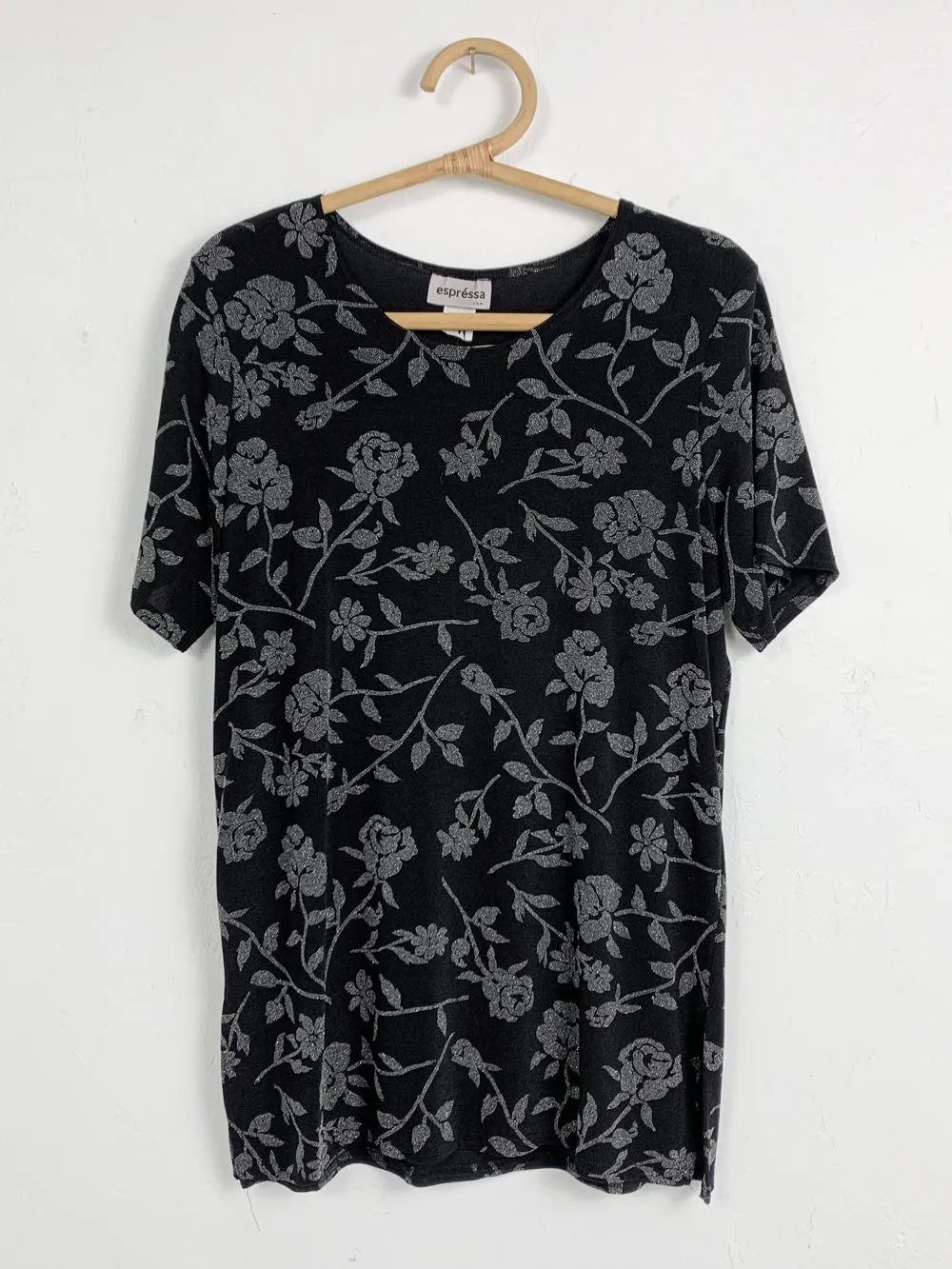 Espressa Midnight Floral Sparkle Tshirt