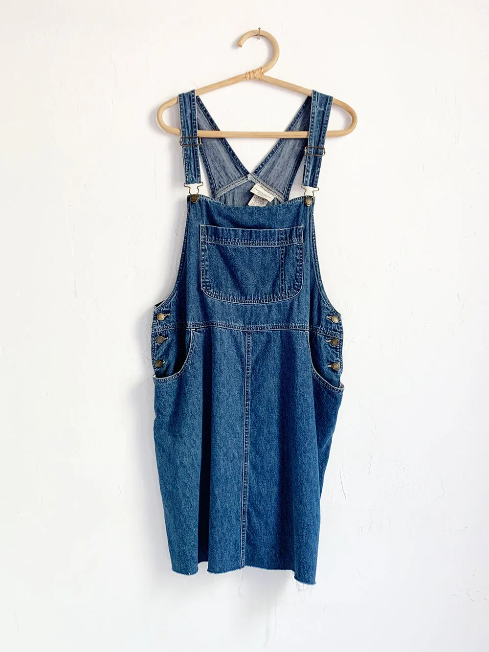 FadedGLory Raw Edge Dress Overalls