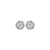 Flower Cluster Diamond Earrings