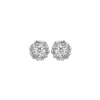 Flower Cluster Diamond Earrings