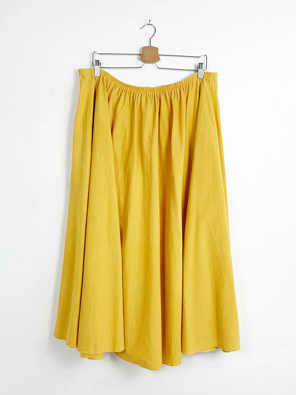 Golden Yellow Cotton Circle Skirt 36-40 Waist