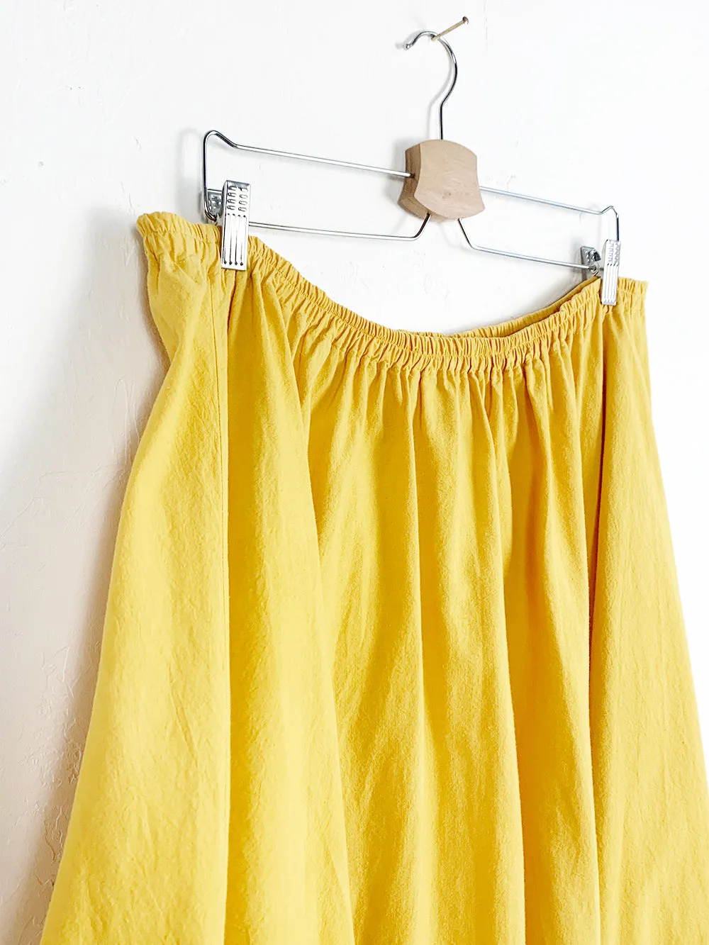 Golden Yellow Cotton Circle Skirt 36-40 Waist