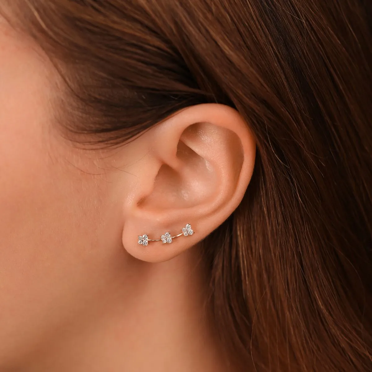 Half Carat Diamond Butterfly Ear Climber